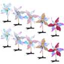 Framendino, 10 Pack Pinwheel Hair Clips Sequins Clip Pinwheels Barrettes Windmill Hairpins for Women Girls Accessories (5 Colors)