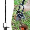 Sod Plugger, Bulb Planter with Long Handle and Serrated Base Garden Tool, Bulb Transplanter Also Grass Plug Tool for Digging Holes to Plant Tulips, Iris, Daffodils