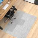 Blvornl Office Chair Mat for Hardwood Floor, 35.4"*47.2" Desk Computer Chair Mat for Hard Wood, Large Anti-Slip Hard Floor Protector, PVC Mat Desk Rug for Office and Home Silver Grey