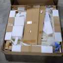 East West Furniture NDVA3-LWH-C 3 Piece Kitchen Table & Chairs Set Contains a Rectangle Dining Room Table with Dropleaf and 2 Linen Fabric Upholstered Chairs, 30x48 Inch, Linen White