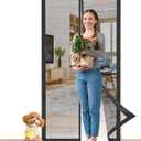 Magnetic Screen Door |Fits 36"x82" Door| Hands Free Retractable Screen Door Magnetic Closure Keeps Bugs Out | 2025 Upgraded PET- Tiny Hole | Self Sealing | Pet and Kid Friendly| 39 Inch x 83 Inch
