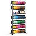 3D Printer Filament Storage Rack, 7-Tier Heavy Duty Spool Holder with Removable Storage Basket, Holds 84 Spools, Large Metal Filament Organizer Shelf for 3D Printing Station, Office, Workshop