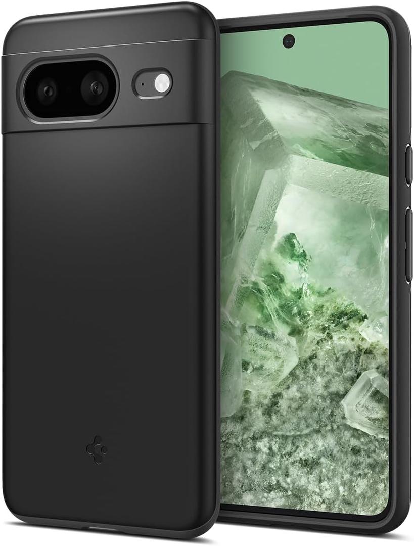 Spigen Thin Fit Designed for Pixel 8 Case (2023) [Military-Grade Protection] - Black