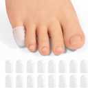 Promifun Gel Pinky Toe Caps, 16 Pack Toe Protectors for Women, Silicone Toe Covers Sleeves for Men, Blisters, Corns, Friction Pain Relief (Breathable, Pinky)