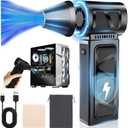 YUHUO Upgraded Compressed Air Duster, 360000 RPM Electric Air Duster with 5 Gear Power Motor, 8000mAh Rechargeable Cordless Mini Blower Jet Turbo Fan Replace Air Can for Computer Keyboard Car Outdoor