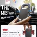 MRGLAS 2026 Upgraded Phone Holders for Your Car with New Metal Hook Clip, Handy Air Vent Cell Phone Car Mount [One Hand Operation], Universal Automobile Cradle for iPhone Android and All Smartphones