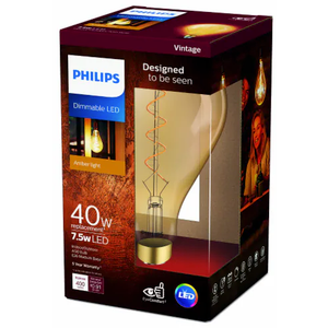 Philips Dimmable LED Amber light 40W 7.5w LED Vintage