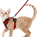 rabbitgoo Cat Harness and Leash for Walking, Escape Proof Soft Adjustable Vest Harnesses for Cats, Easy Control Breathable Reflective Strips Jacket,  red, XS