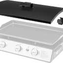 Royal Gourmet PD2300L Griddle Hard Cover with Rear Brackets for 24 Inch Tabletop Griddle, Grill Griddle Accessories for Outdoor Barbecue Cooking, Black