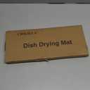 CHIKILLA Silicone Dish Drying Mat for Kitchen Counter, Fast Drainage Design for Vegetables Fruits, Heat Resistant, Non-Slip , Dishwasher Safe  15.7x13 inch Urban Gray