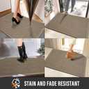 HIYARD Sturdy Front Door Mat, Absorbent Muddy Dirt Resist Welcome Door Mats Outdoor Indoor, Stain and Fade Resistant, Non-Slip Rubber Backing Low Profile Doormat for Entryway, 36x24, Beige