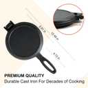 7 Inch Round Cast Iron Waffle Iron Plant Oil Care Two Piece Hinged Non Electric Waffle Maker for Indoor and Outdoor Picnics