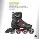 Rollerblade Zetrablade Men's Adult Fitness Inline Skate, Black and Silver, 13/13.5