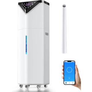 19L/5Gal Humidifiers for Bedroom Large Room 2800 sq ft, Quiet Humidifiers for Large Room, Floor Humidifier with 3 Mist Mode & Auto 180Mist Tube for Home Whole House School Office Commercial Plants