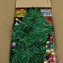 PREXTEX 23-Inch DIY Mini Christmas Tree with Lights - Small Christmas Decorations Table Top Xmas Tree with Multicolor LED String Lights, Star Topper, Hanging Ornaments and Gift Boxes for Holiday Decor (Dark Green)