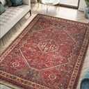 Keen Home Design 3x5 Rug - Machine Washable Entry Rug with Non-Slip Backing, Ideal for Enteryway, Kitchen, Bathroom, Laundry Room - Vintage, Easy Clean, Durable, Low Pile Rug - (3' x 5')