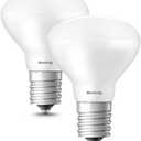 E17 R14 LED Bulb Dimmable 4W(40W Equivalent) Small Light Bulb, E17 Intermediate Base, 300 Lumens, Curio Cabinet Light Bulb, Daylight White 5000K, Pack of 2