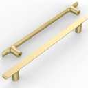 Amerdeco 6 Pack Brushed Gold Cabinet Pulls 12.6 Inch(320MM) Hole Centers Gold Kitchen Cabinet Handles Cabinet Hardware Kitchen Handles for Cabinets Cupboard Handles Drawer Pulls ZH0028