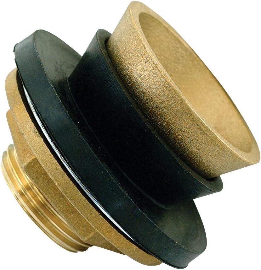 EZ-FLO Closet Spud, 2 x 1-1/2 in, Brass Plumbing Fitting for Urinals, 40141