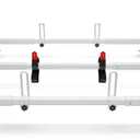 Universal Van Ladder Roof Racks, Adjustable Length 48''-67'', Van Roof Ladder Rack Fit for Chevy Express 1500 2500 3500 Ford Econoline GMC Savana Cargo Vans with Rain Gutter