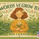 Words We Grow By Calendar 2026 Monthly Wall Calender 12 Month | American Made In The USA