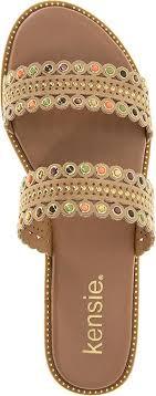 KENSIE Women's Mina Flat Sandal Size 7.5