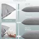 YZ HOME Long Body Pillow for Adults - Firm Body Pillow Insert with Shredded White Memory Foam, Adjustable Height, Soft Support for Side Sleeping, Pregnant Women, Washable (Grey, 20x54 Inch)