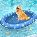 Pet Soft Dog Float Raft - Inflatable Dog Swimming Float for Summer (Paws) (Large (Pack of 1))