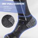 Men's Cotton Crew Work Socks, 5 Pairs Cushioned Boot Moisture Athletic Socks for Hiking Sports Running (Multicolor)