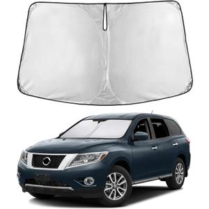 EcoNour Windshield Sunshade Compatible for Nissan Pathfinder 2013-2018 2019 2020, Sun Visor for Front Windshield & Window Sun Shade Cover, UV Heat Blocker & Protector, Car Accessories
