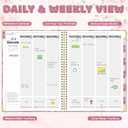 3 x Academic Planner 2025-2026, 8.5" x 11", Weekly & Monthly Planner from JUL.2025 to JUN.2026, Column View Calendar Organizers, Spiral Hardcover Agenda Book with Tabs for Office School Supplies, Floral