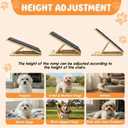 Cinnvoice 8 Packs Dog Ramp for Stairs Adjustable 5.5 to 7.48 Inch Height Foldable Wooden Pet Ramp with Non-Slip Carpet Surface for Indoor Small Dogs Cats Senior Pets (11.81 Inches/ 30 cm)