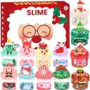 Advent Calendar 2025, 24 Days of Christmas Countdown Calendar, Different Butter Slime Jelly Slime Fluffy DIY Kit for Girls and Boys, 4-10 Year Old Kids Stocking Stuffers