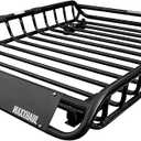 MaxxHaul Steel Roof Rack Cargo Basket, 46" x 36" x 4.5" Roof Top Carrier, Universal Fit for Cars, SUVs, Vans, and RVs, 150 lb Capacity, Weather-Resistant Easy-Install Cargo Storage (70115)