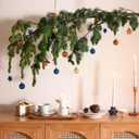 2 x DecorbyHannah Mini Christmas Tree Ornaments, 25ct 1.57inches Blue Gold Christmas Ball Ornaments for Tree Decorations, Small Clear Shatterproof Plastic Hanging Balls Bulk for Xmas, Party, Wedding