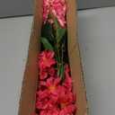 Artificial Flowers 3 Pcs Hyacinth Fake Flowers 19.69 Silk Flowers for Outside, Delphinium Outdoor Faux Flowers Fake Plants for Porch Patio Balcony Yard Indoor Home Decor