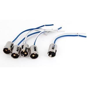 uxcell 5 Pcs 1157 Metal Plastic Housing Parking Brake Wired Light Socket for Car