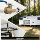 VANCOCO 3/4" PEX Ball Valve 4-Pack - Lead-Free Brass PEX Shut Off Valve (2 Red/2 Blue) for Hot/Cold Water