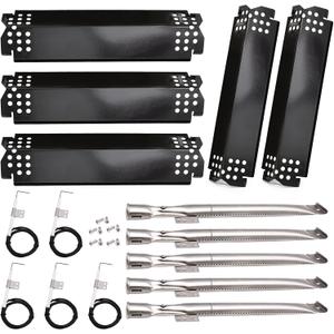 Grill Replacement Parts for Nexgrill 720-0888, 720-0888N, Home Depot Nexgrill 720-0830H, Grill Burner Tubes, Heat Shield Tent Plates and Igniters Kit Replacement for Nexgrill 5 Burner Grills, 5 Pack