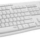 Logitech MK295 Wireless Mouse & Keyboard Combo with SilentTouch Technology, Full Numpad, Advanced Optical Tracking, Lag-Free Wireless, 90% Less Noise - Off White