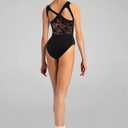 WYHDY Girls Lace Crisscross Back Dance Ballet Leotard Toddler Tank Dancewear (Black, XXL)