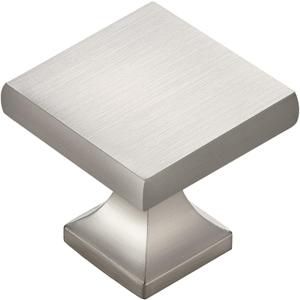 Home Expert 30 Pack Silver Knobs for Dresser Drawers and Cabinets - Brushed Square Drawer Pulls