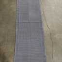 RESARE Waffle Bathroom Runner Rugs, Super Absorbent Bath Mat Non Slip Washable Quick Dry, Upgraded Ultra Soft Boho Bath Rugs with Tassels for Hallway Bedroom Laundry Room, 2'x6'(24"x72"), Dark Grey