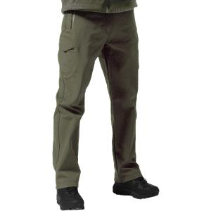 FREE SOLDIER Men's Outdoor Softshell Fleece Lined Cargo Pants Snow Ski Hiking Pants with Belt (32W x 30L, Army Green)
