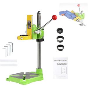 IRONWALLS Floor Drill Press Stand for Hand Drill, 90 Degree Rotating Adjustable Universal Bench Clamp Drill Holder Drill Press Adapter Workbench Repair Tool for Drill Press Table