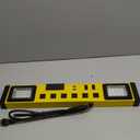 6 Outlets Power Strip with LED Worklight, Metal Heavy Duty Wall Mount Workbench Power Strip with 6FT 14/3 AWG Cord, 2 USB Ports, 15A Circuit Breaker for Home Office Garage Workshop