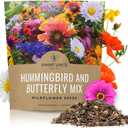Wildflower Seeds Butterfly and Humming Bird Mix - Large 1 Ounce Packet 7,500+ Seeds - 23 Open Pollinated Annual and Perennial Species