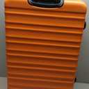 Amazon Basics 30" Hardside Large Checked Luggage, Expandable For Up to 15% More Space, Hardshell Suitcase With Wheels, Scratch-Resistant Surface, Four Multi-directional Wheels, Orange