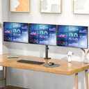 WALI Triple Monitor Mount, 3 Monitor Desk Mount for 13-27 inch Computer Screens, Holds up to 22 lbs, Triple Monitors Stand for Desk, with Tilt, Swivel, Rotation, VESA 75/100mm (M003S), Black