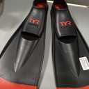 TYR FlexFins 2.0 Swim Fins Short Blade Training Fins for Swim Drills, Leg Strength, Technique & Flexibility (Black, L)